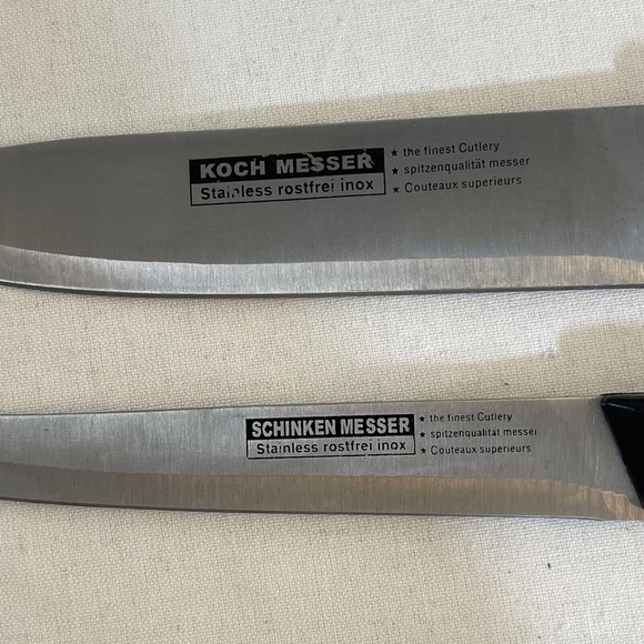 Set Of 2 Knives Koch Messer And Schinken Messer Stainless Rostfrei Inox - Picture 4 of 7